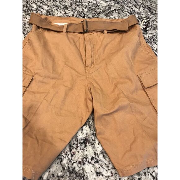 Open Trails Cargo Shorts‎ Men's Sz 38 Tan Belt - Picture 1 of 5